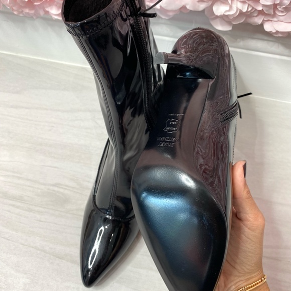 STUART WEITZMAN Black patent leather booties (size 7) never worn. - Picture 7 of 8